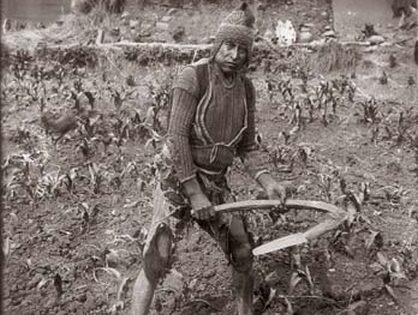 Martin Chambi Campesino Masticando Coca
