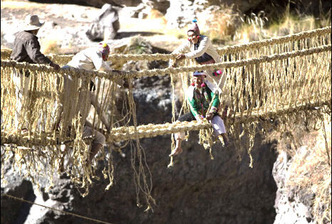qeswachaca andean man laughr