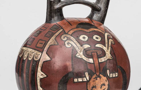 nazca ceramica botella doble pico 2