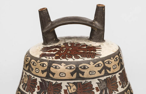 nazca ceramica botella doble pico 3