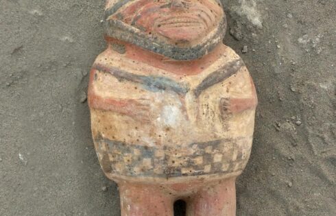 huaca chornancap botella escultorica